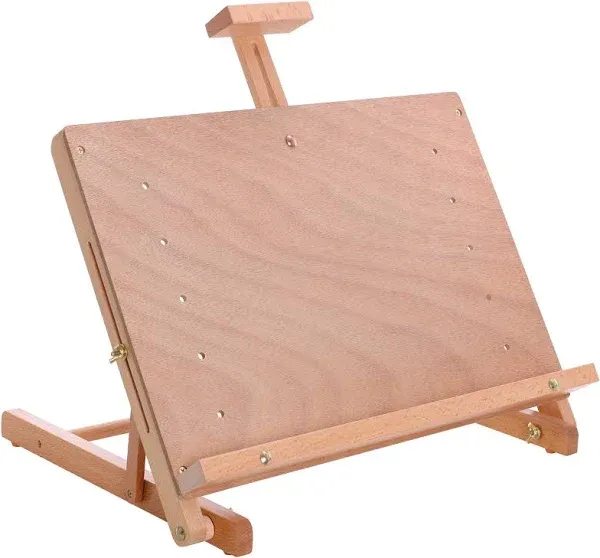 Wooden Adjustable Tabletop Easel - Sturdy Beechwood - Holds Up to 23&#034; Canvas