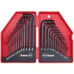 EFFICERE 30-Piece Premium Hex Key Allen 30-Pc. Standard Key, Red, Black 