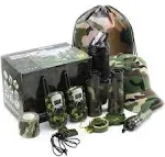 Outdoor Adventure Kit for Kids – Premium Camouflage Camping Gear with Walkie-Tal