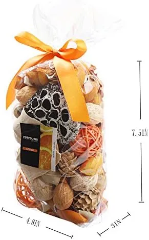 Qingbei Rina Fall Potpourri Bags,Burnt Orange Scented Potpourri Bowl Filler