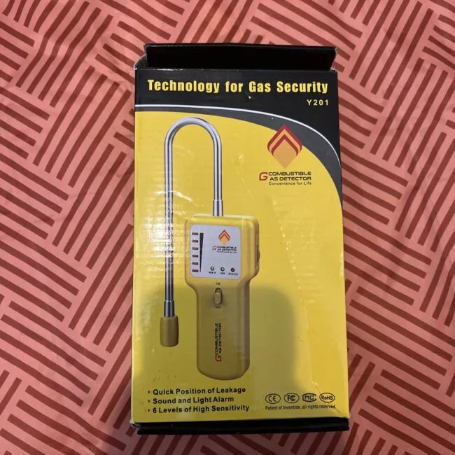 TECHAMOR Natural Gas Detector, y201 Pro Portable Gas Leak Sniffer, Locating The Source Of Propane, Methane, Butane, Natural Gas, LPG And Combustible