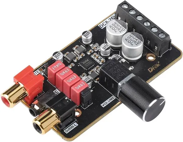 DROK 12V Amplifier Board, 15W+15W 2.0 Dual Channel Audio Amplifier Board PAM8620 DC 8-26V 24V Digital Stereo Amp Module Class D Mini Power Amplify Circuit for Sound System Speaker DIY