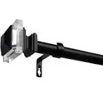 Exclusive Home Prism 1&#034; Curtain Rod and Coordinating Finial Set, Matte Black,...