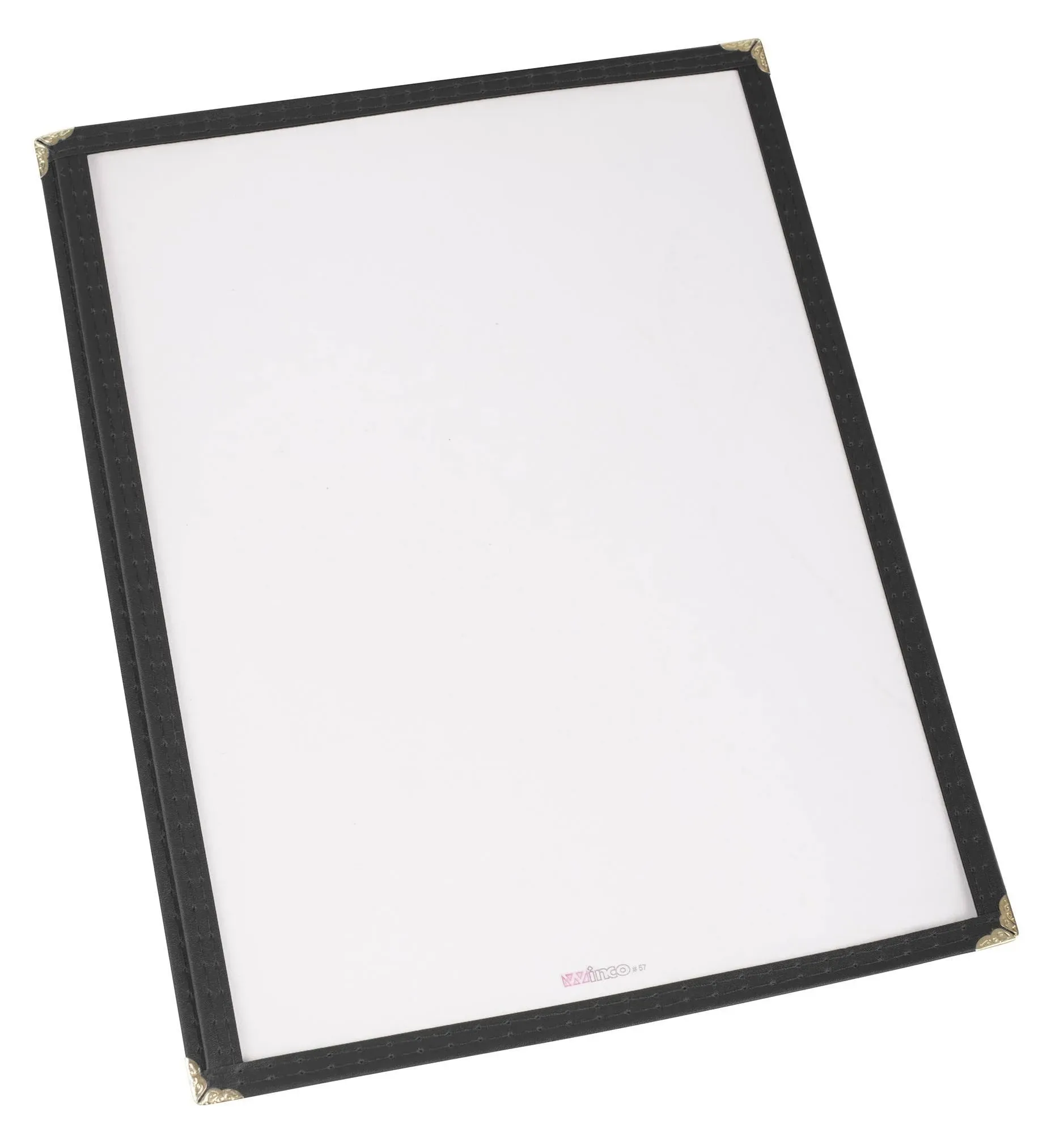 Winco PMC-9K Menu Cover, Single, 9-5/16" x 12-1/8", Black