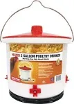 Heated Chicken Waterer 2 Gallon Thermostatic Plastic Outdoor Year Round Drinker