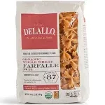 DeLallo Organic Whole Wheat Farfalle Pasta - 16 oz