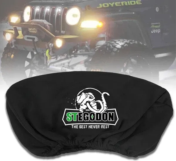 Winch Cover,Heavy Duty Waterproof Dust-Proof Winch Protection Cover,UV-Resistant Neoprene Luminous Material Winch Cover,Fits for Electric Winches 8000-13000 lbs