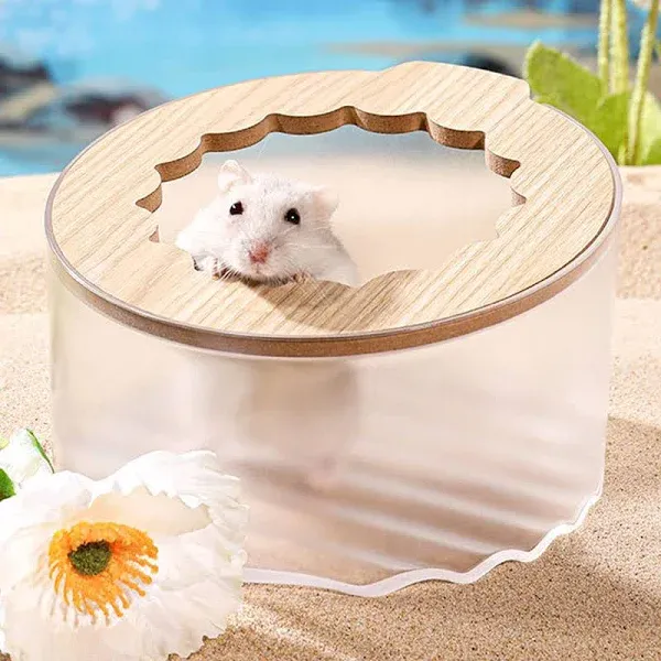 Hamster Sand Bath Box, Small Animal Bathroom &amp; Digging Room, Hamster Litter B...