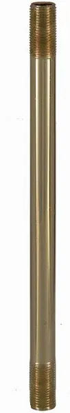 Solid Brass 1/8 IP Threaded Pipe (1/8 IP = 3/8" diameter) (22300U) - Antique Lamp Supply - Quality Lamp Parts Since 1952