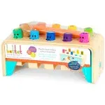 Battat - Wooden Hammer Toy for Kids, Toddlers - Pounding Bench with Pegs and Mallet - Colorful Developmental Toy - Pound & Count