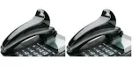 SKILCRAFT 7520015923859 Curved Plastic Telephone Shoulder Rest 7 x 2 x 212 inch Height Black 2 Packs