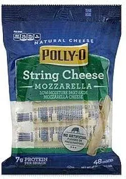 Polly O String Cheese, Low-Moisture, Mozzarella, Part-Skim