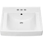 American Standard 9134004EC.020 Decorum 21" x 20 1/4" White Vitreous China Single Bowl Wall-Mount Lavatory with EverClean and 4" Centerset