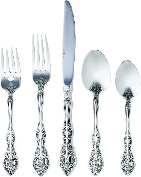 Oneida Michelangelo 45 Piece Fine Flatware Set, Service for 8, 18/10 Stainless Steel