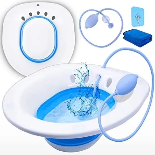 Sitz Bath for Toilet Hemorrhoids Postpartum Care Perineal Soaking Bath Over The Toilet Seat