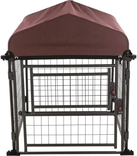 Deluxe Outdoor Dog Kennel with Cover, Small