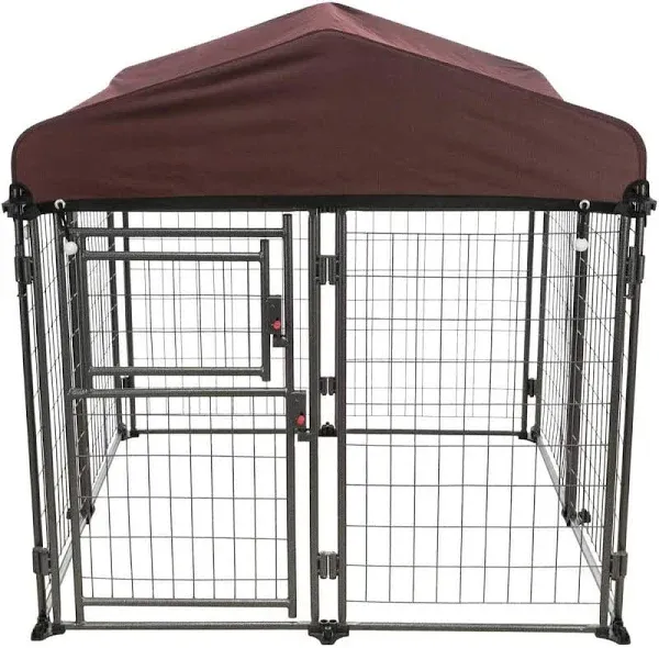 TRIXIE Deluxe Outdoor Dog Kennel with Cover, Portable and Expandable, Heavy D...