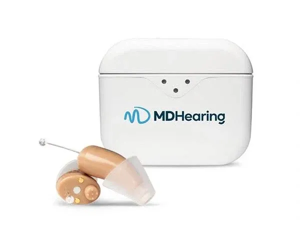 MDHearing NEO XS Hearing Aids for Seniors, Completely-In-The-Canal Rechargeable Design, Virtually Invisible, All-Day Comfort, Crystal-Clear Sound by MDHearing, Fits with Glasses …