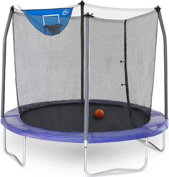 SKYWALKER TRAMPOLINES Jump N&#039; Dunk 8 FT, 12 FT, 15 FT, Round Outdoor Trampoline