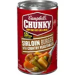 Campbell's Chunky Soup, Sirloin Burger With Country Vegetables, ` (18.8 oz)