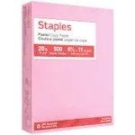 Staples Pastel Color Copy Papers, Pink (500 ct)