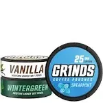 Grinds Coffee Pouches - 3 Can Sampler Pack - Mint Chocolate, Vanilla, Mocha - Tobacco Free, Nicotine Free Healthy Alternative