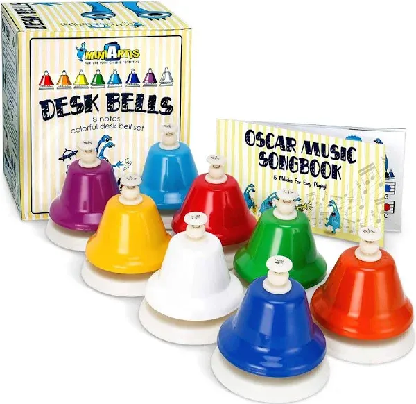 Desk Bells for Kids | Educational Music Toys for Toddlers 8 Notes Colorful Hand