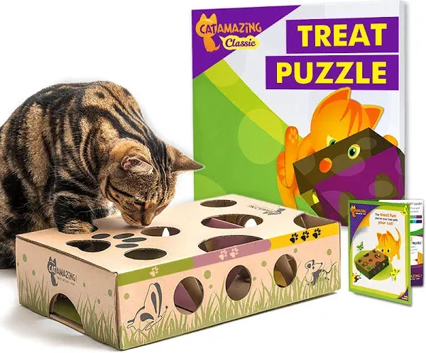 Cat Amazing - Best Cat Toy Ever! Interactive Treat Maze & Puzzle Feeder for Cats