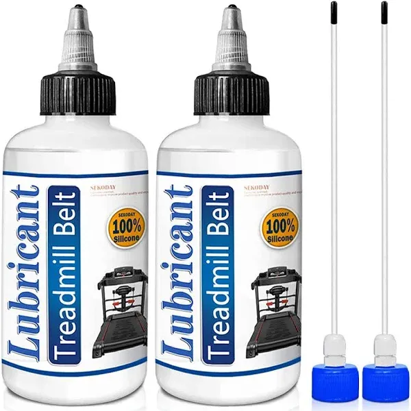 SEKODAY 100% Silicone Treadmill Belt Lubricant/Lube Kit / 8.4 Ounces with 2 Application Tubes and 2 Precision Tip Caps to Controlled Flow