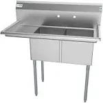 Koolmore 14x16x11 Left Stainless Steel Kitchen Prep &amp; Utility Sink in Silver