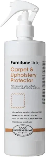 Furniture Clinic Fabric Protector Spray | Stain Guard Upholstery Protector | Prevents & Repels Stains | For Use on Rugs, Couches, Pillows, Car Seats & More | 17oz / 500ml