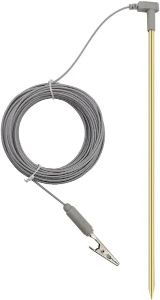 Brass Ground Rod with 40ft Wire & Alligator Clip, Grounding Bar Earthing rod, Great to Use with Earthing Sheet, Grounding Mat, Pillowcase, Blankets（1 Pack）