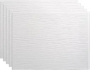 Fasade 18in x 24in Ripple Polished Copper Backsplash Panel 5pk