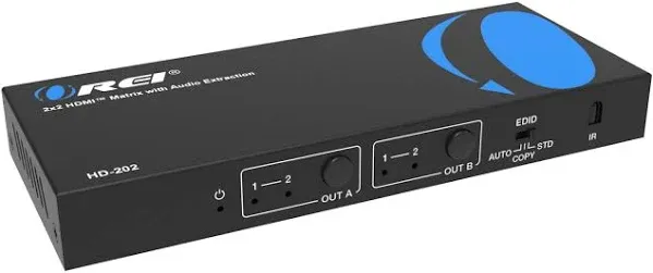 OREI HD-202 2x2 HDMI Matrix Switch & Splitter