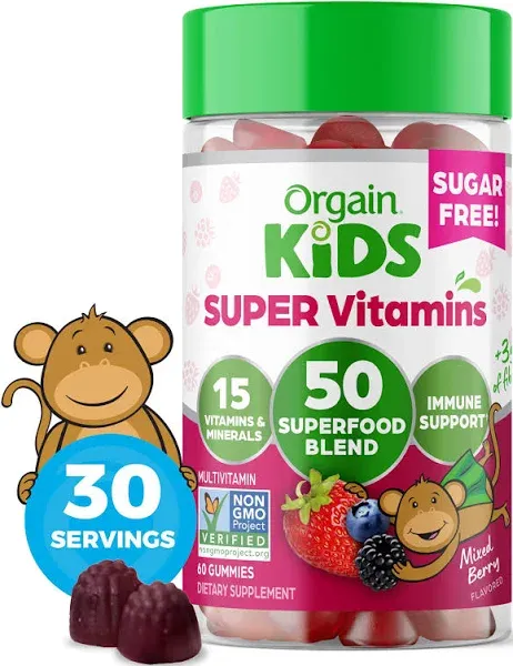 Orgain Kids Sugar Free Multivitamin Gummies