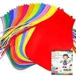 24 Pieces 12 Colors Children'S Artists Fabric Aprons For Kitchen, Classroom, Com