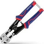 WORKPRO Mini Bolt Cutter 8-Inch, Spring Loaded Wire Cutters Heavy Duty with Soft