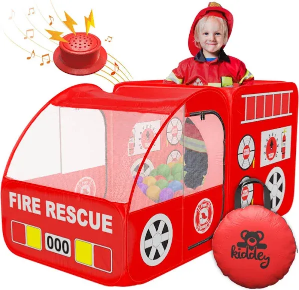 Kiddey N Totz Fire Truck Pop Up Play Tent