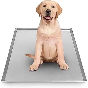 Red Hound Auto Metal Replacement Tray for Dog Crate 47 x 27 x 1 Inches Flat-A-Way Heavy Duty Galvanized Steel Chew Proof Kennel Cage Pan Leakproof Liner Compatible with Midwest and More