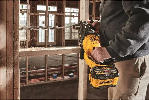 DEWALT 60V MAX* Right Angle Drill with E-Clutch System Kit, In-Line Stud/Joist (DCD470X1)