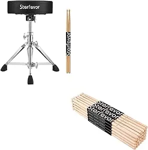 Starfavor Drum Throne Height Adjustable Padded Seat Drum Stool