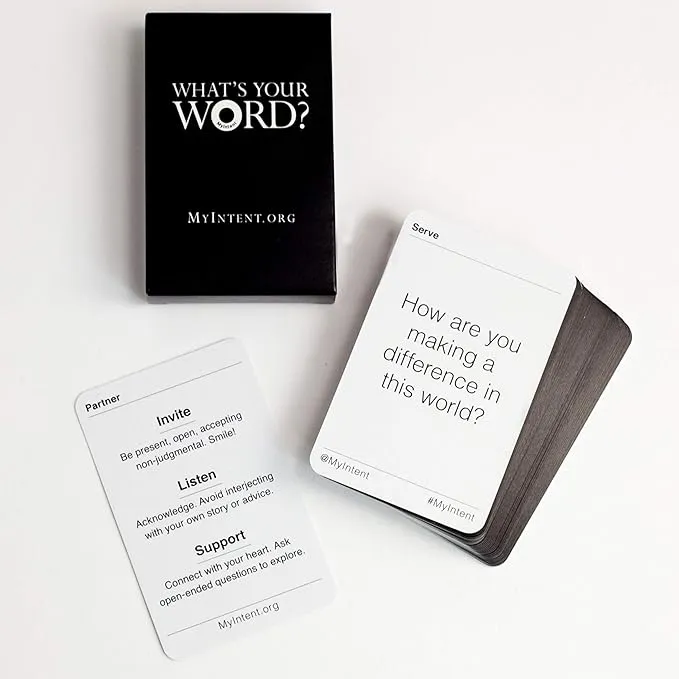 MyIntent- What's Your Word, 33 Question Conversation Cards, Single Pack