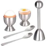 Xicennego Egg Cracker Topper Set of 5 - Includes 2 Cups, 2 Spoons and 1 Cutter -