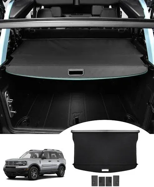 Powerty Cargo Cover for Ford Bronco 4-Door Soft Hard TOP 2021 2022 2023 2024...