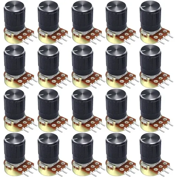 10K Ohm Potentiometer，<wbr/>20Pcs B10K Rotary Potentiometer 10K Ohm Linear Potentiomet