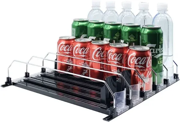 Latitude Run Automatic Pusher Glide Fridge Drink Organizer