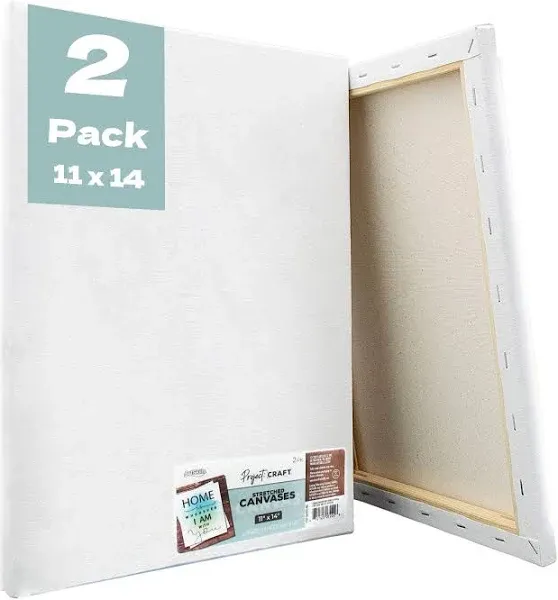  Stretched Canvases for Painting, 11x14 Canvas Painting Supplies 2-Pack 11x14