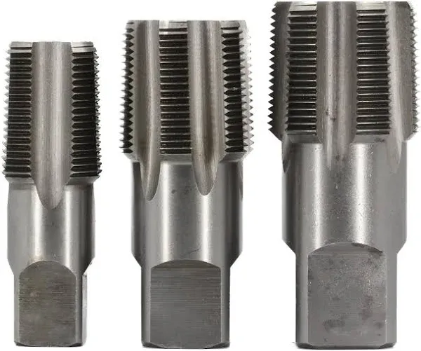 Drill America POUCSNPT3 3 Piece Carbon Steel NPT Pipe Tap Set, 1 inch,