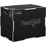 Yes4All 3 in 1 Non-Slip Wooden Plyo Box, Plyometric Jump Box for Skipping, Ju...