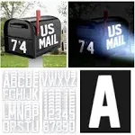 Seloom 148 Pcs Reflective Mailbox Numbers and Letters Stickers Decals,4" x 7 Set Number 0-9 and 4" x 3 Set Alphabet Letter for Outside Indoor,Vinyl